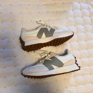 Women’s White and Gray New Balance Sneakers
